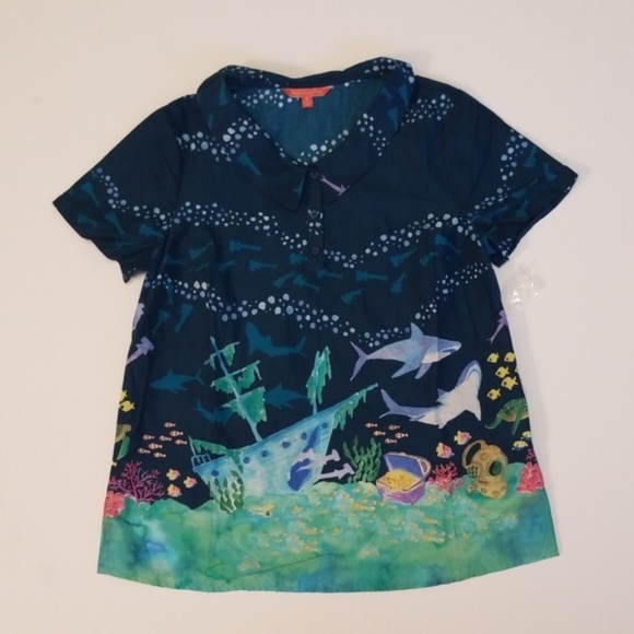 Modcloth Shark Top NEW Super RARE - Picture 7 of 8